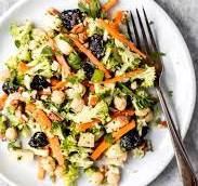 Broccoli Chickpea Apple salad with Honey Dijon Dressing